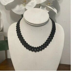 Chic Black Woven Necklace